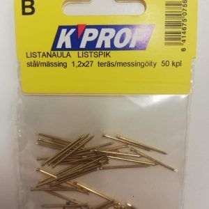 Listanaula 1,2x27mm teräs/messingöity, 50 kpl / pss