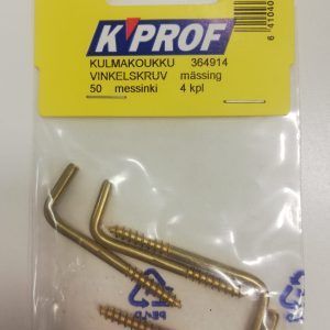 Kulmakoukku ms, 50mm, 4 kpl / pss