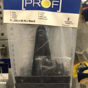 T-sarana 100x95 FE/musta, 2 kpl / pss